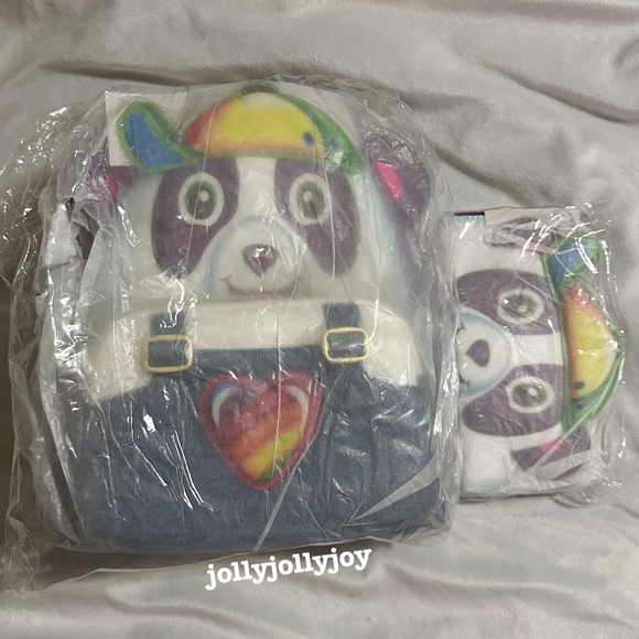 Loungefly Lisa Frank Panda Painter Cosplay Backpack/Wallet Set - Picture 2 of 14
